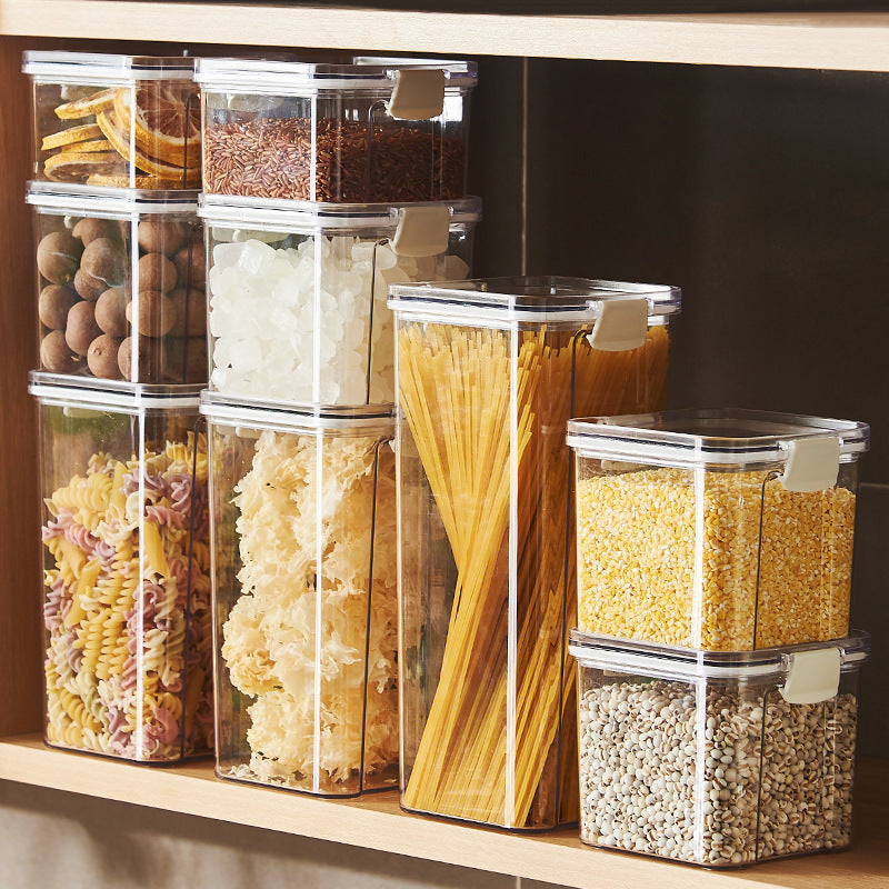 Food Grade Stackable Grain Storage Box Transparent Sealed Container