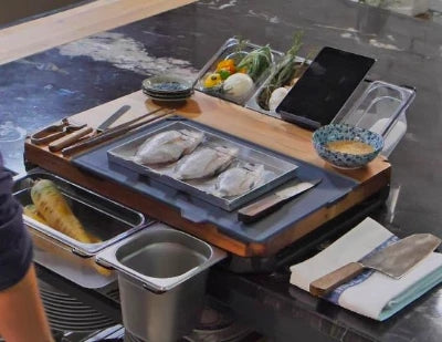 Multifunction Bamboo Cutting Board With Storage Tray