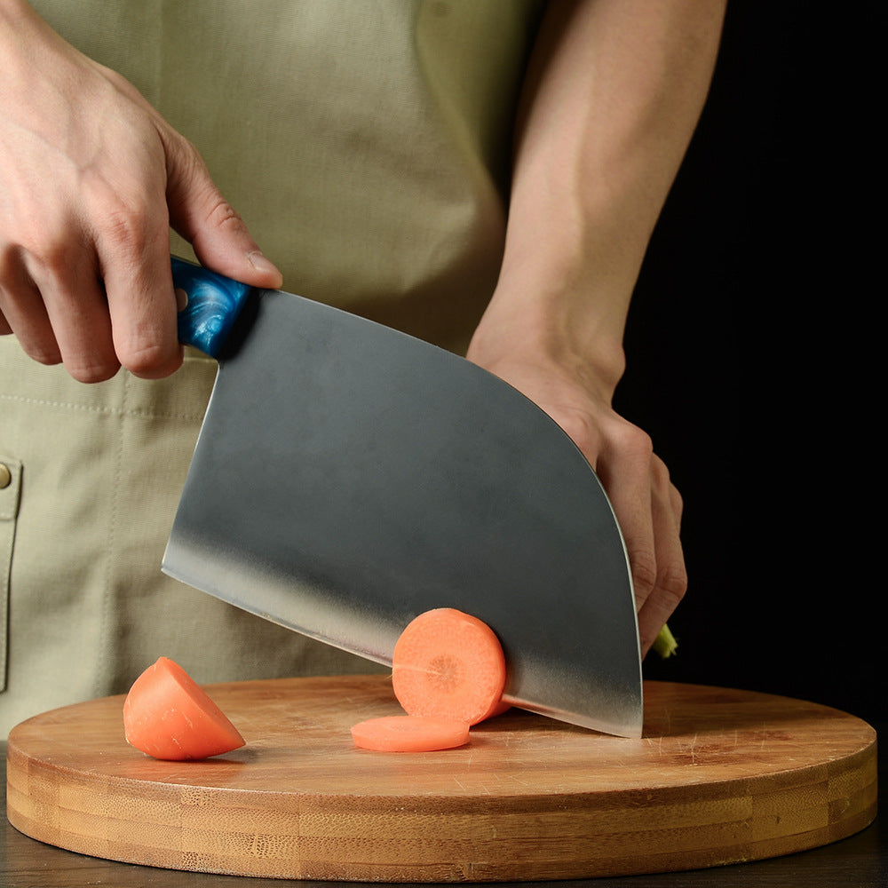 Forged Stainless Steel Kitchen Knife With Blue Handle