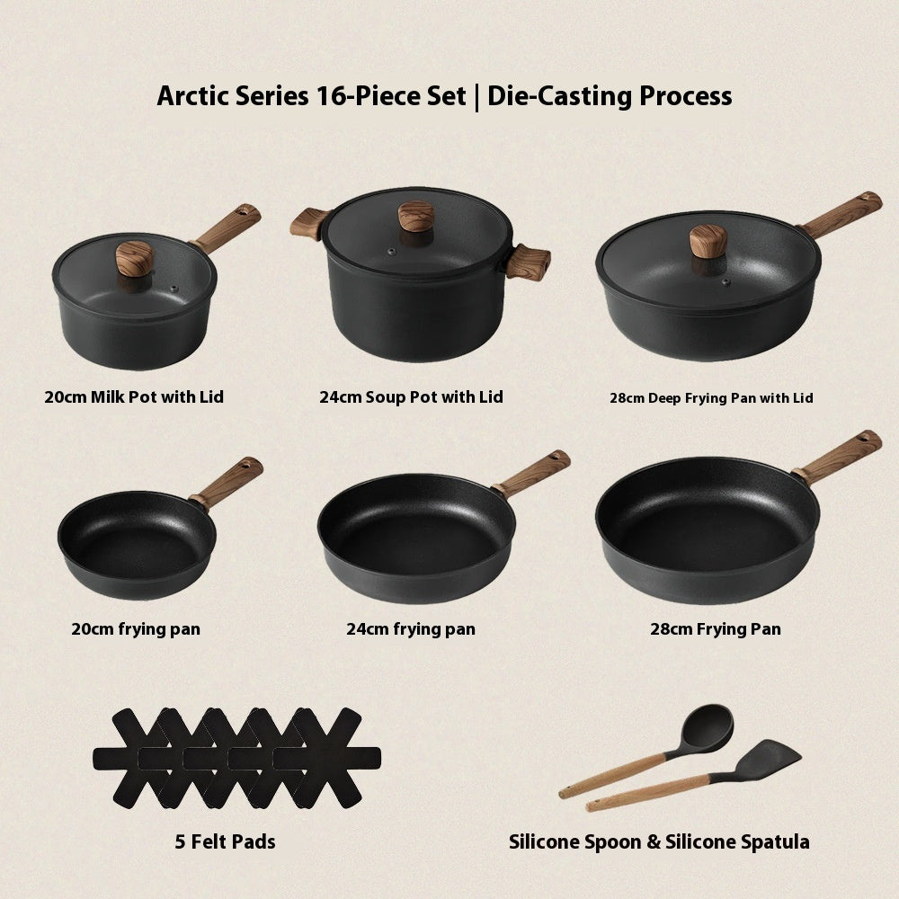Nonstick Titanium Frying Pan Set for Home Cooking