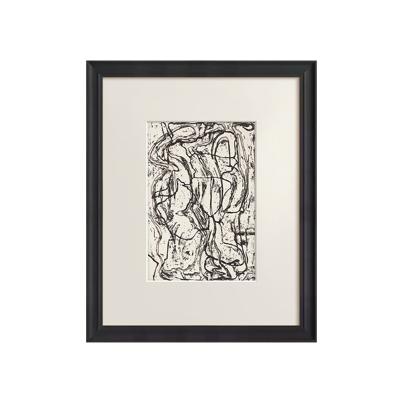 Black And White Abstract Wall Art Retro Decorative Painting