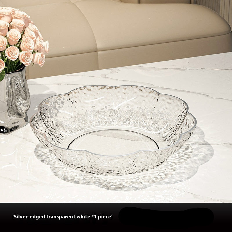 PET Fruit And Snack Flower Plate Kitchen Serving Dish