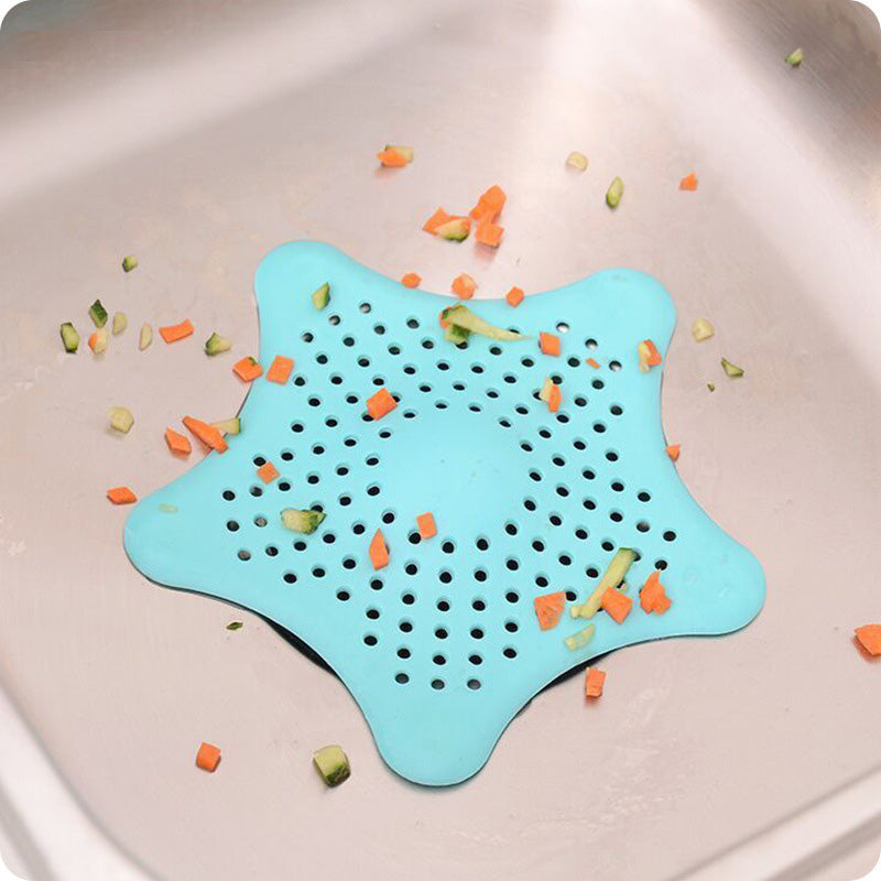 3Pcs Silicone Starfish Sink Drain Hair Catcher Filters