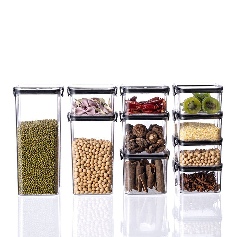 Food Grade Stackable Grain Storage Box Transparent Sealed Container