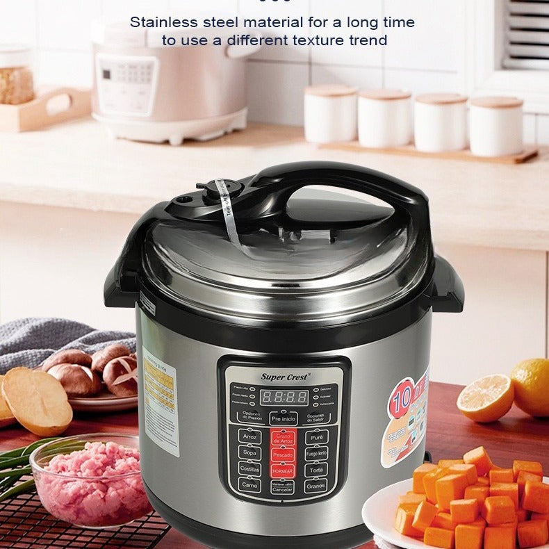 1.6gal Multifunctional Electric Pressure Cooker For Large Capacity Cooking