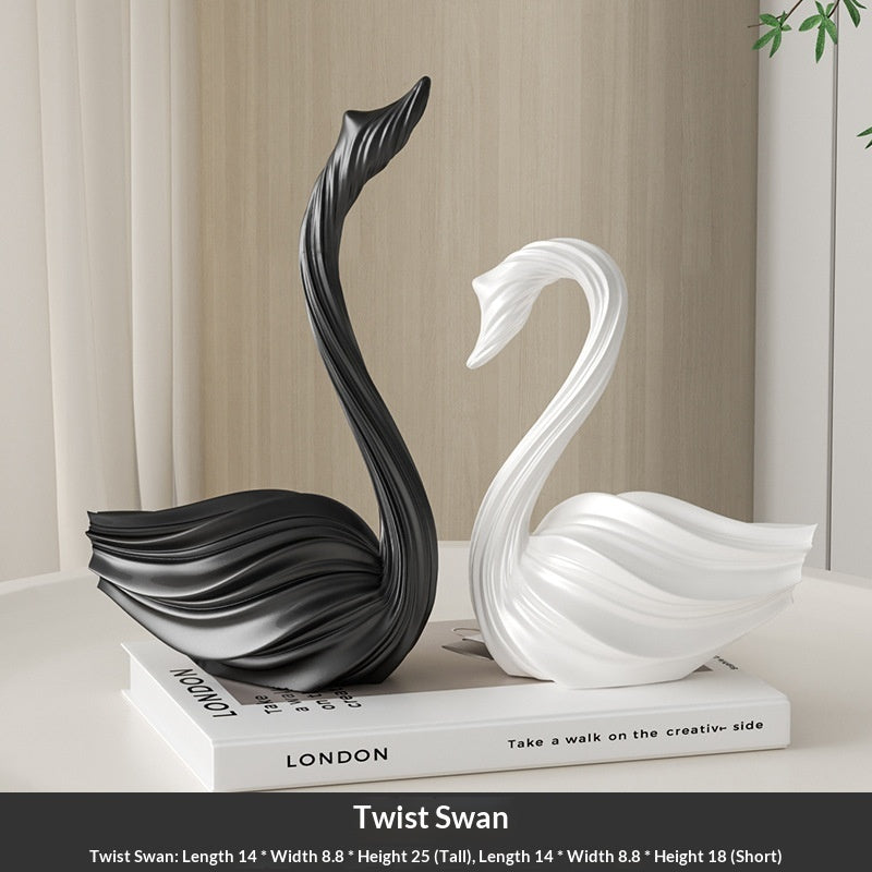 Minimalist Swan Abstract Luxury Decorative Sculptur