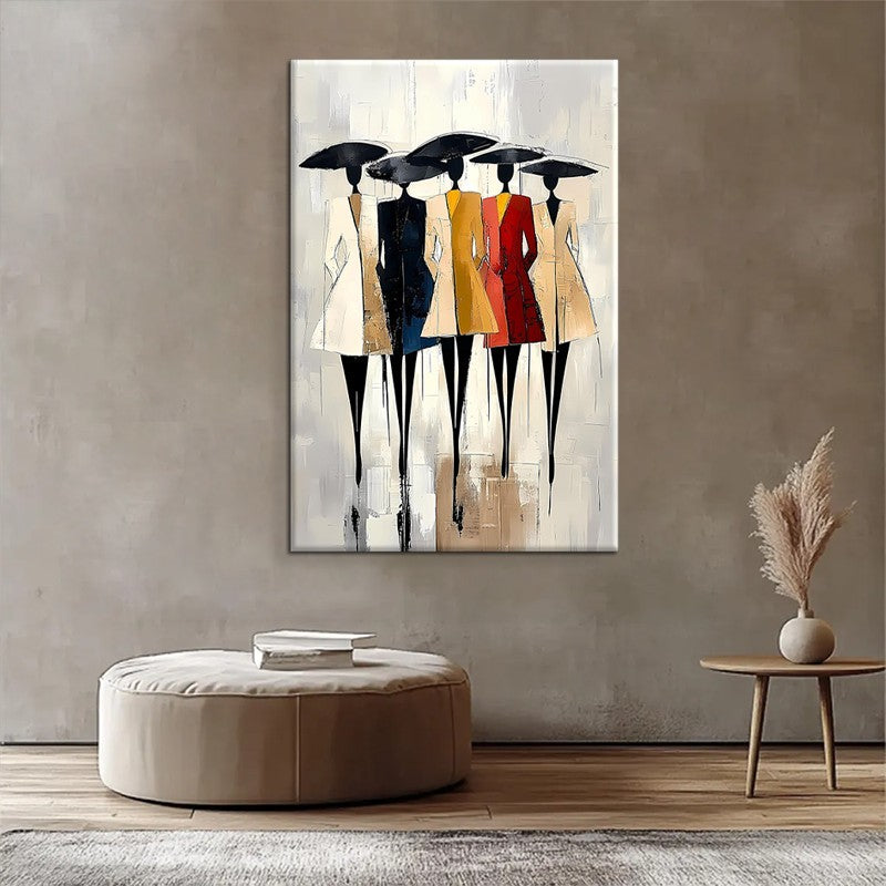 Abstract African Woman Canvas Oil Painting Wall Art