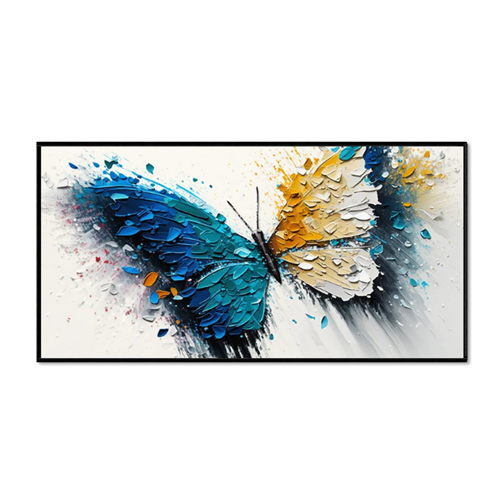 Large Abstract Butterfly Canvas Painting Living Room Wall Decor