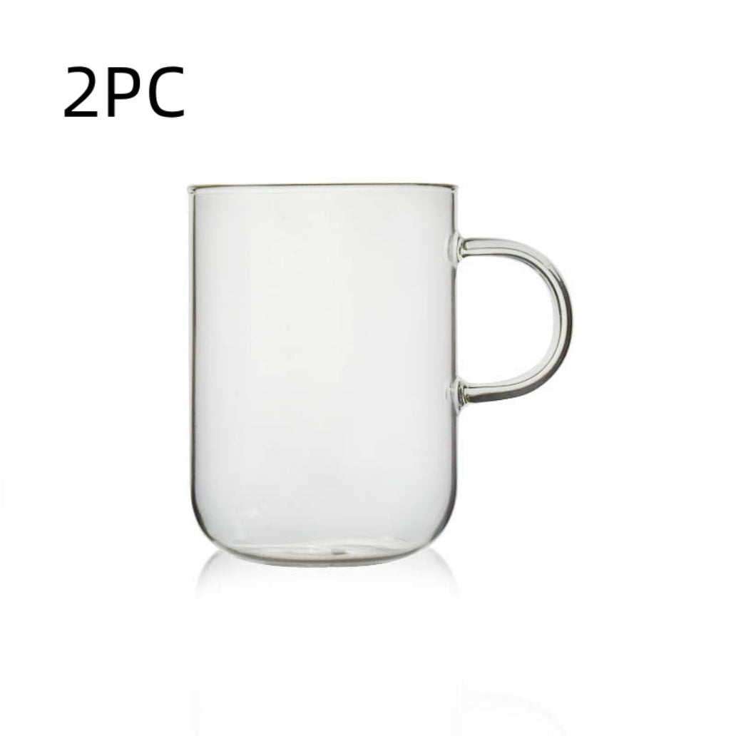 Glass Water Tea Coffee Flower Drinking Cup