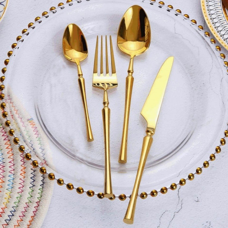 Four Piece Cutlery Set With Fork Spoon And Steak Knife