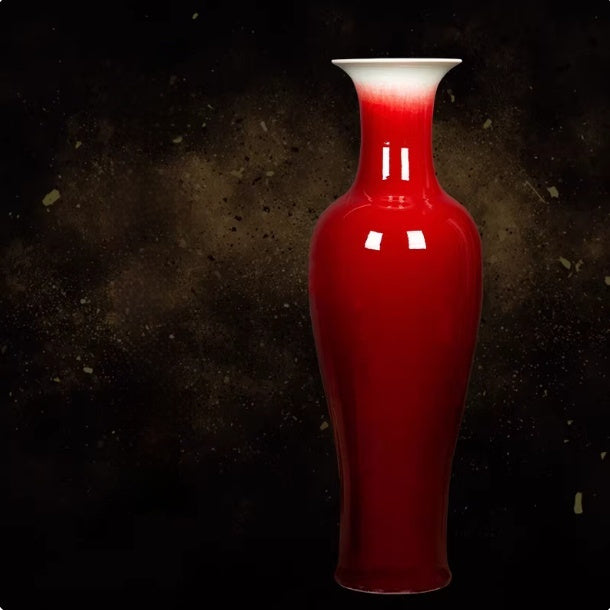 Large Langhong Ceramic Glazed Decorative Vase