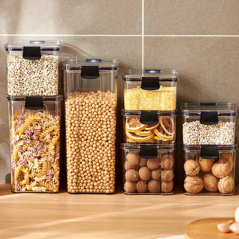 Food Grade Stackable Grain Storage Box Transparent Sealed Container
