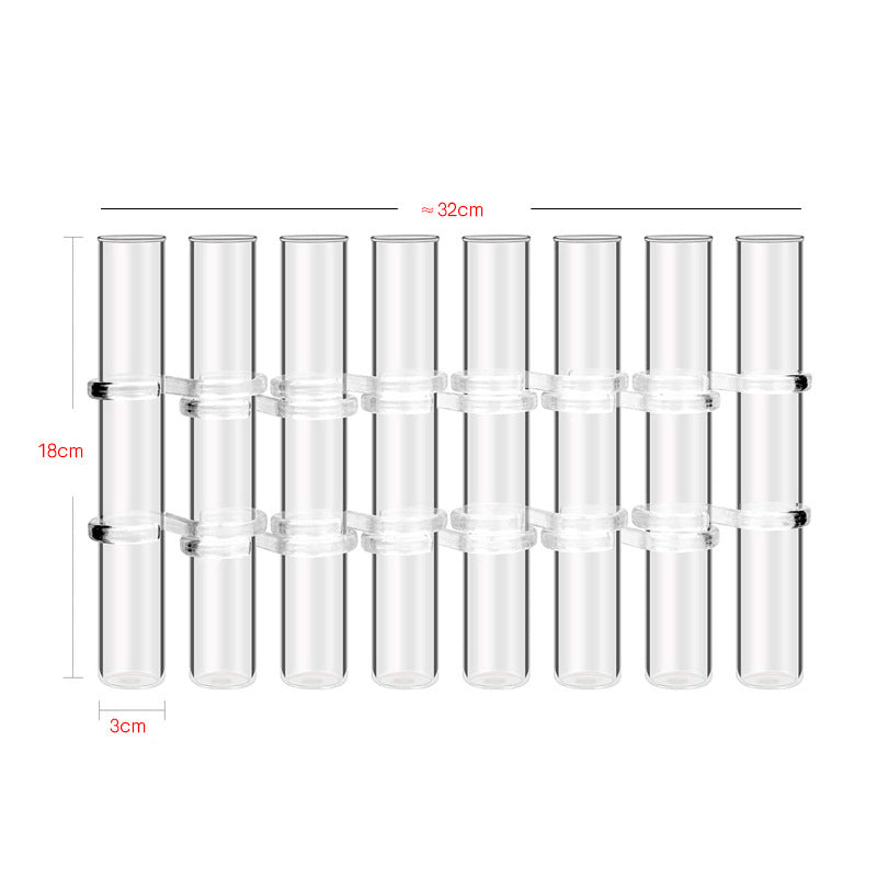 Clear Glass Test Tube Vase Hydroponic Flower Decor