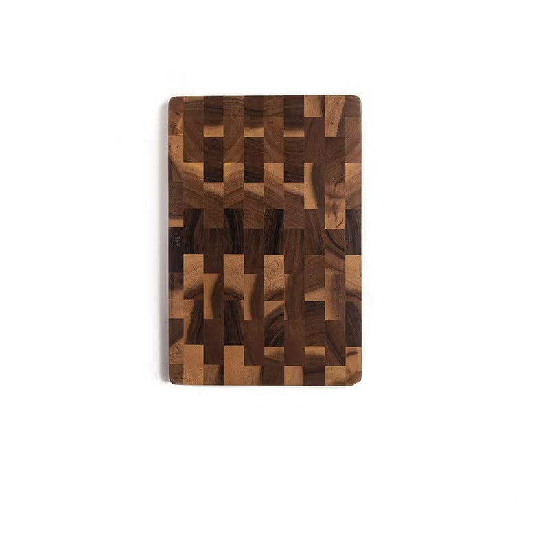 Solid Wood Cutting Board Acacia Mangium Chessboard Grid Cutting Board