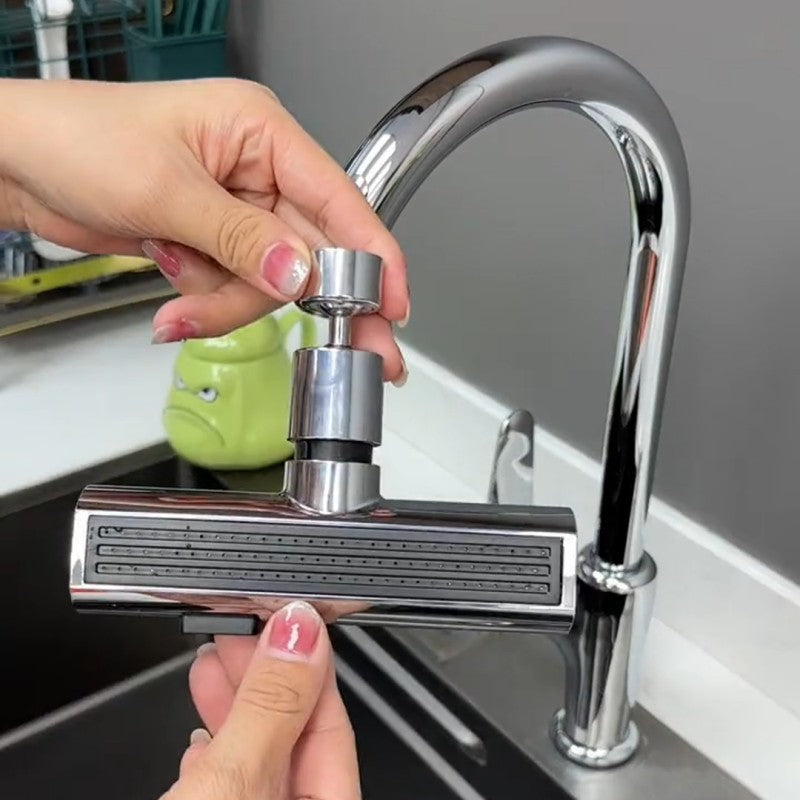 Universal Rotating Waterfall Kitchen Faucet Bubbler Attachment