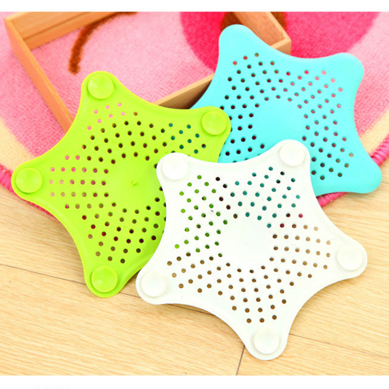 3Pcs Silicone Starfish Sink Drain Hair Catcher Filters