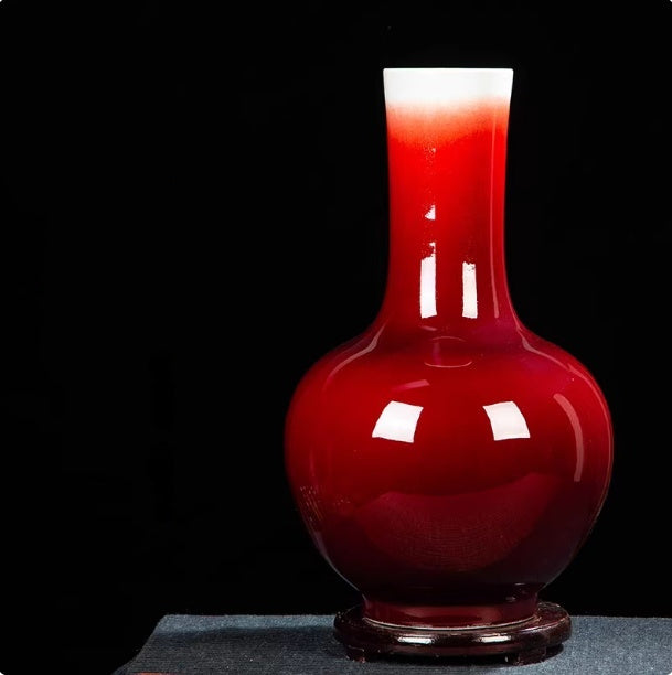 Large Langhong Ceramic Glazed Decorative Vase