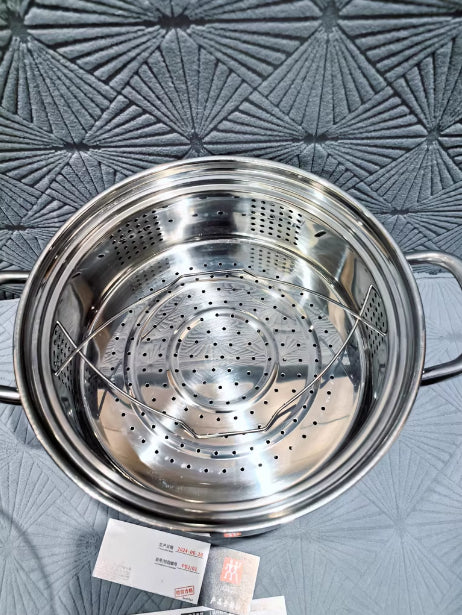 304 Stainless Steel Large Capacity Stock Pot With Double Handles