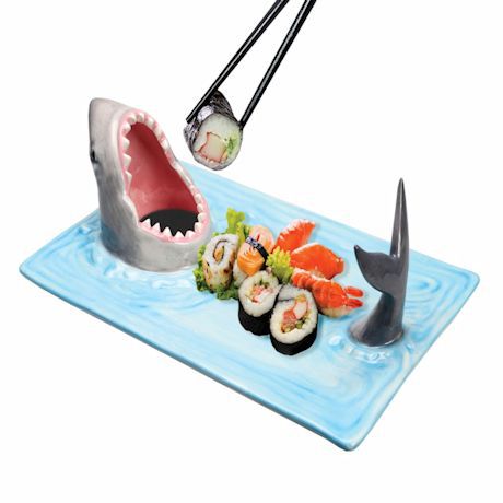 Shark Shape Ceramic Sushi Plate Decorative Tableware