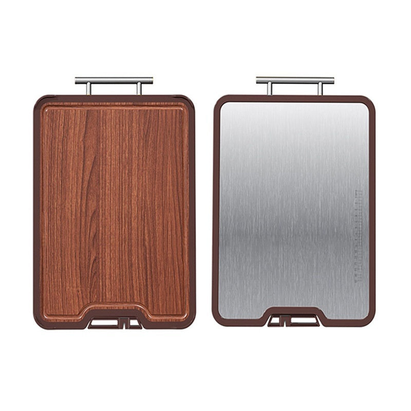Double Sided Stainless Steel Ebony Cutting Board Antibacterial Design