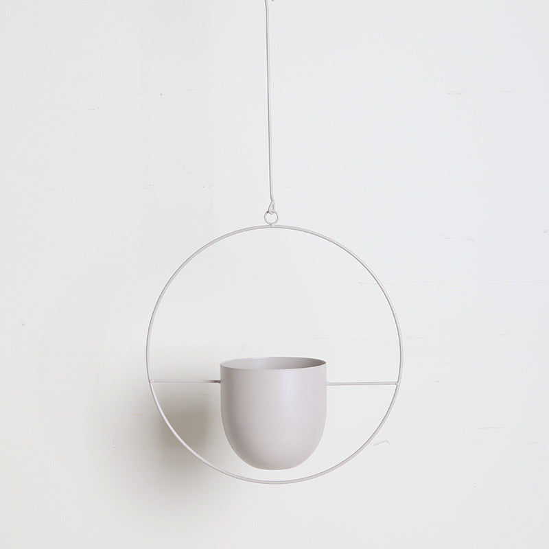 Nordic Hanging Iron Flower Pot Hydroponic Orchid Decor