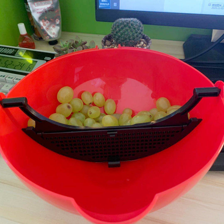 360 Degree Rotating Fruit And Vegetable Drainer Kitchen Tool