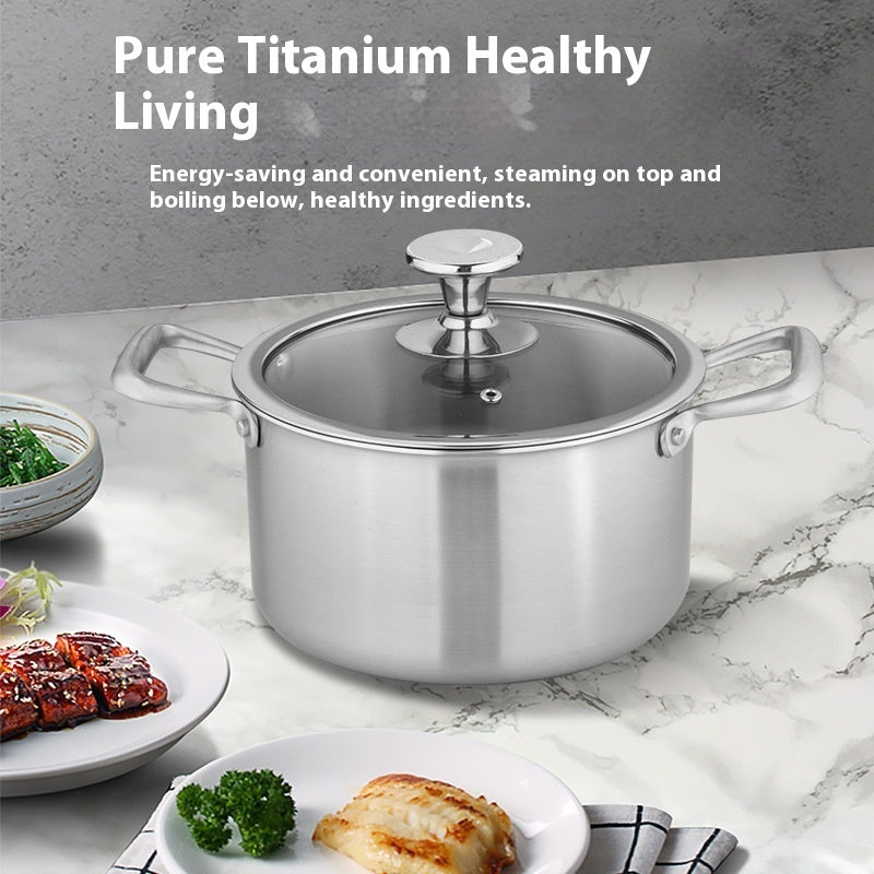Ultralight Titanium Soup Pot Non-Coated Premium Outdoor