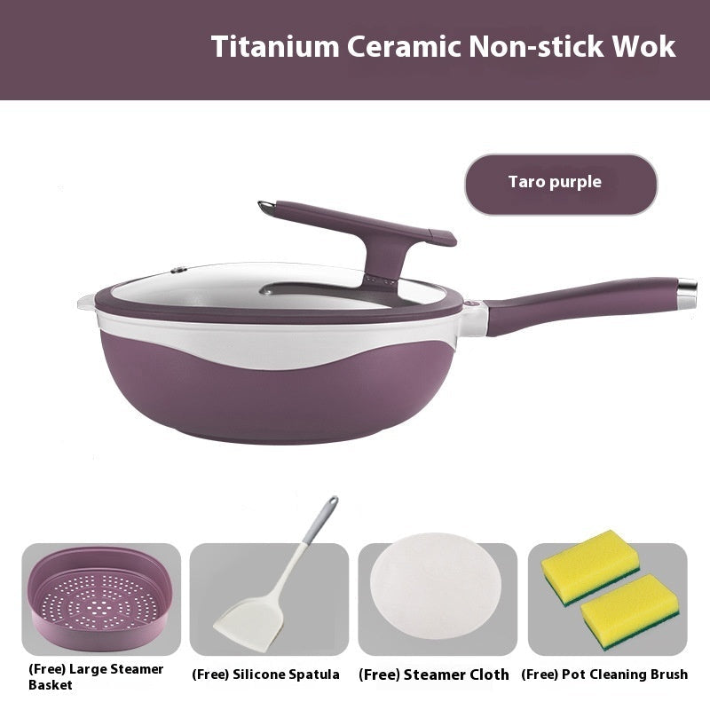 Titanium Ceramic Frying Pan for Induction Cooking