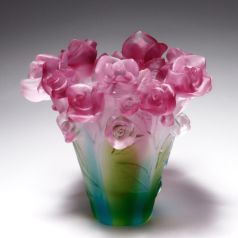 Luxury Rose Vase Floral Living Room Decor