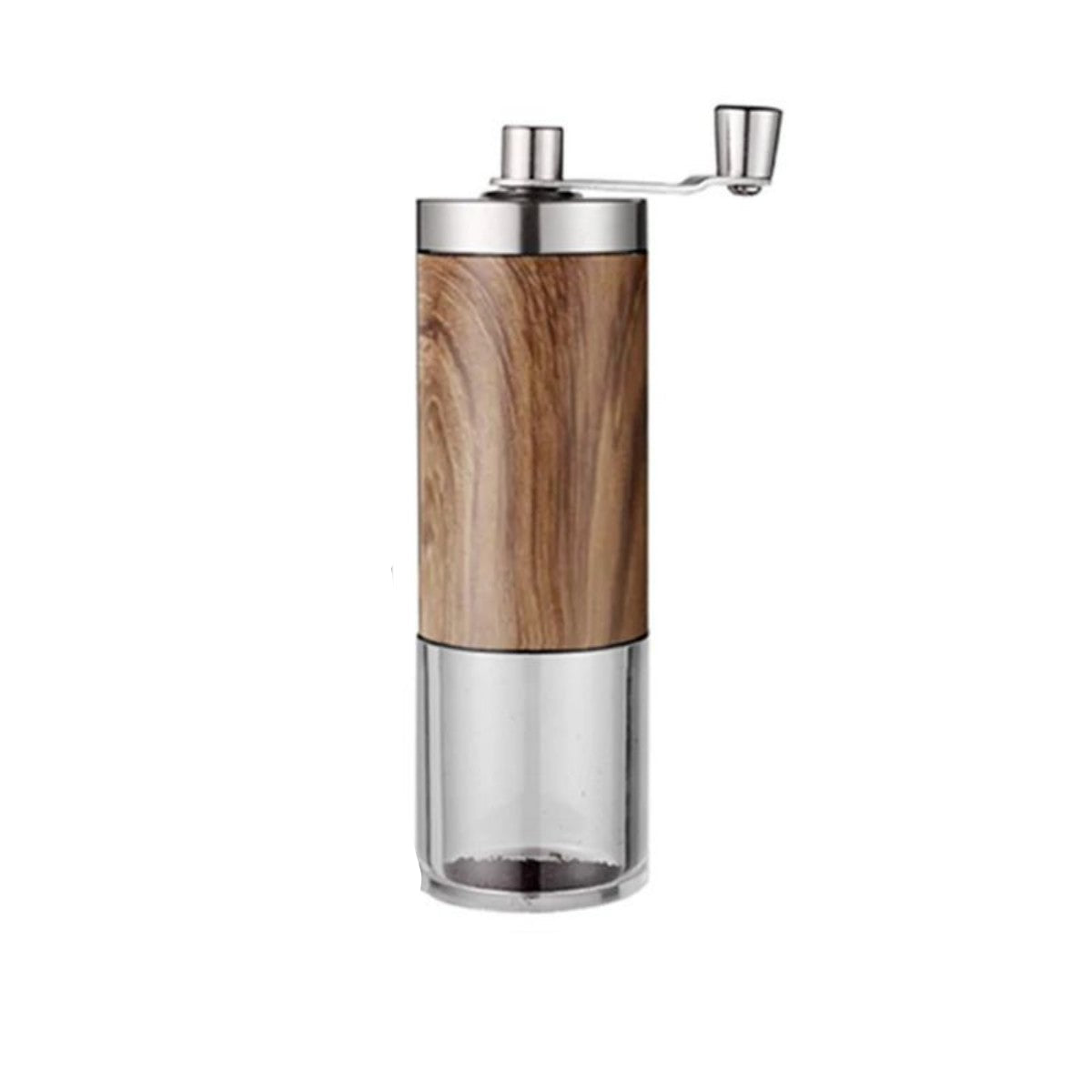 Portable Stainless Steel Hand Coffee Grinder Wood Grain Kitchen Tool