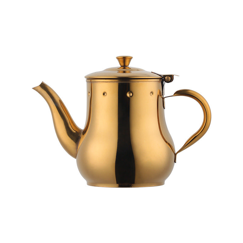 Stainless Steel 500ml Oil Pot Titanium Plated Teapot