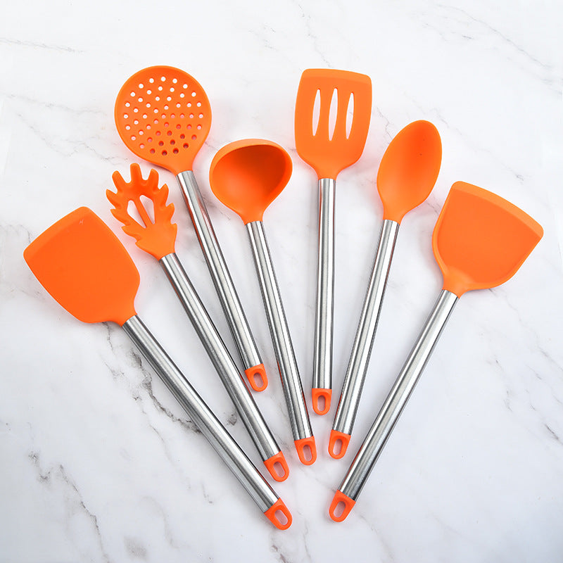 Stainless Steel Silicone 7-Piece Kitchen Utensil Set