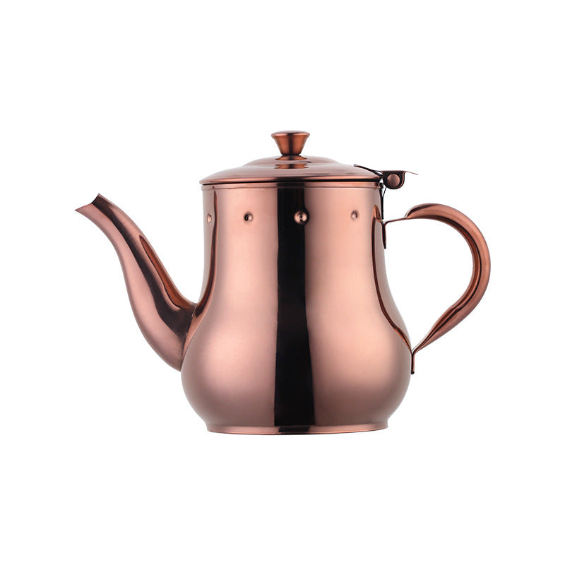 Stainless Steel 500ml Oil Pot Titanium Plated Teapot
