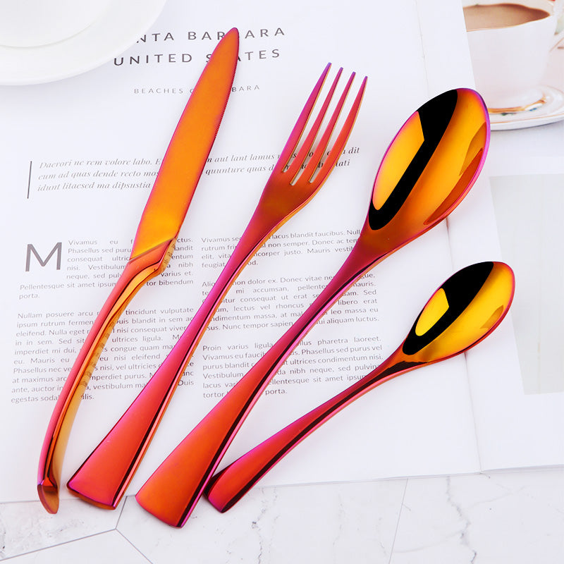 Household Stainless Steel Cutlery Set Four Piece Dining Utensils