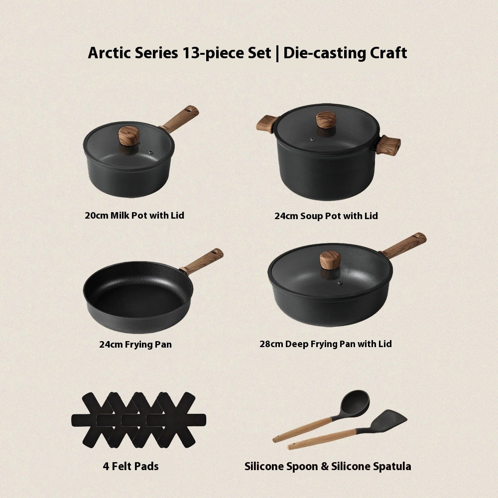 Nonstick Titanium Frying Pan Set for Home Cooking