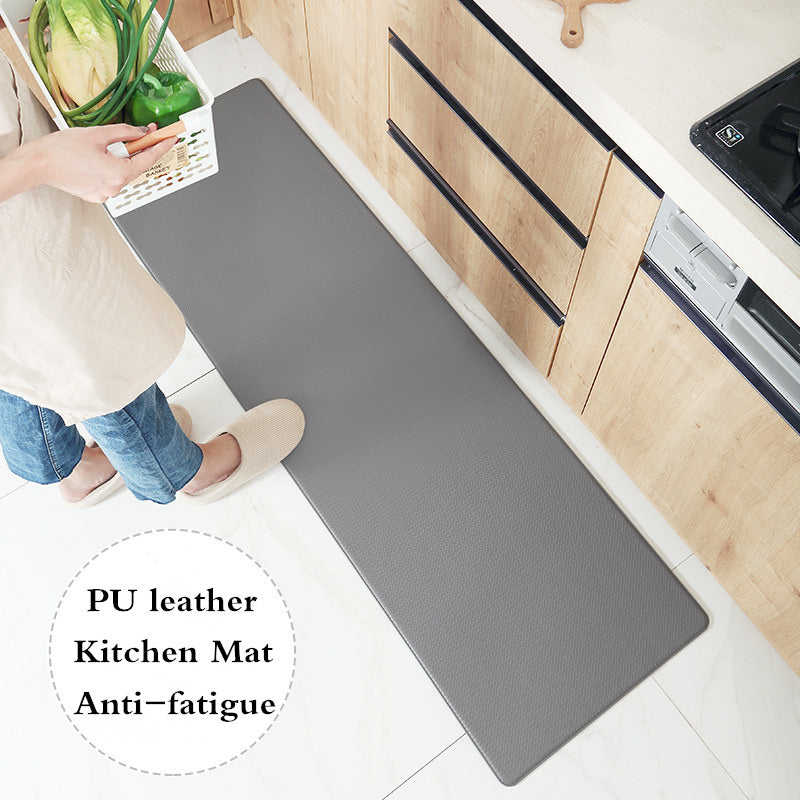 PU Leather Non-Slip Waterproof Kitchen Floor Mat