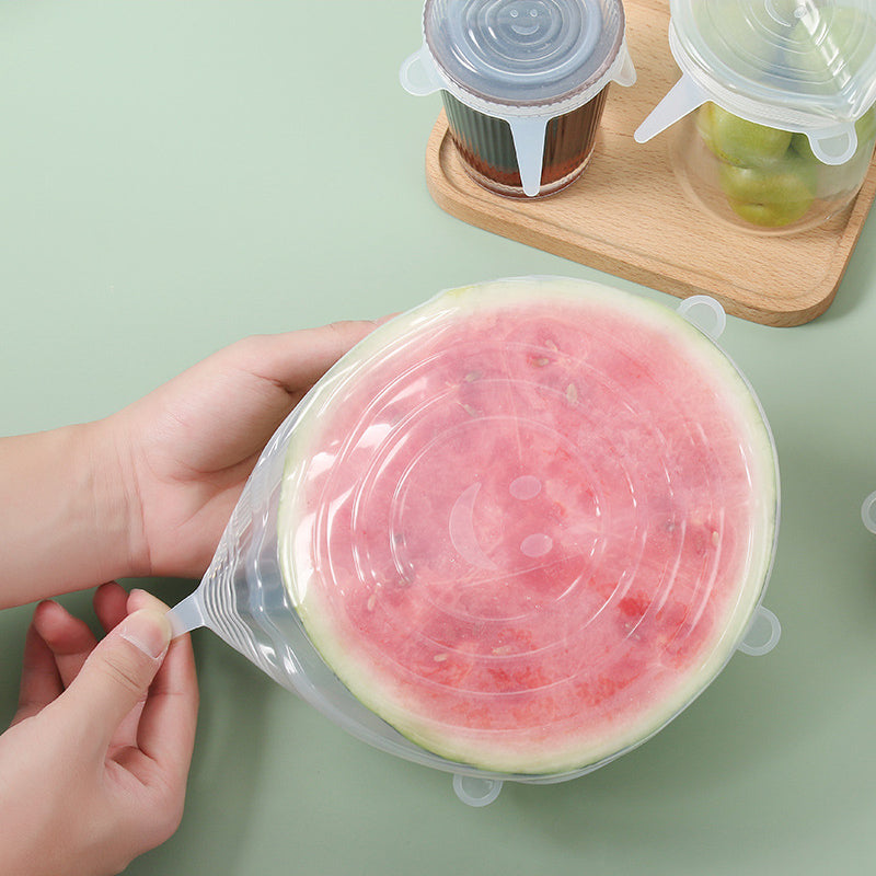 6Pcs Reusable Silicone Stretch Lids Food Storage Covers