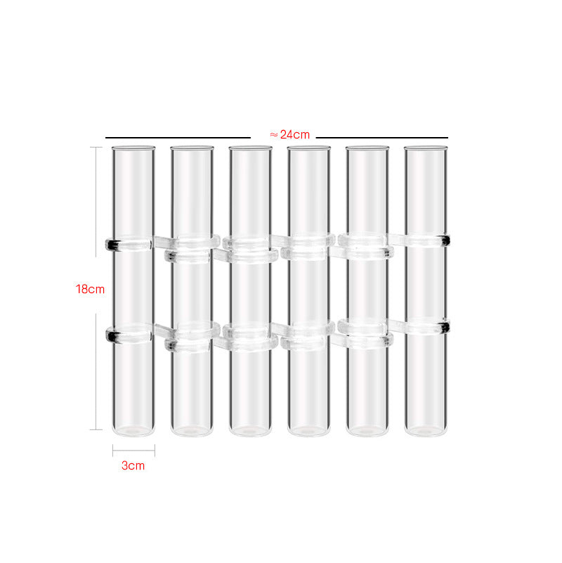 Clear Glass Test Tube Vase Hydroponic Flower Decor