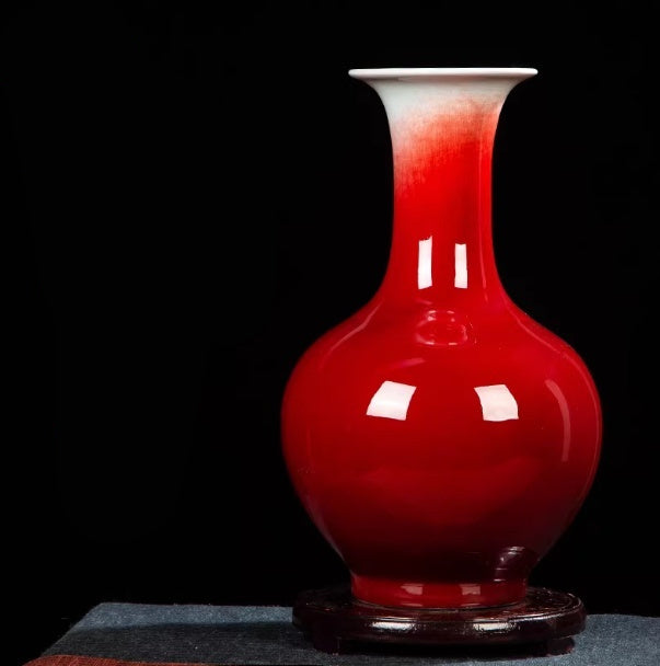 Large Langhong Ceramic Glazed Decorative Vase