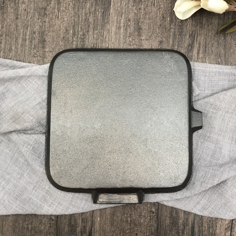 Camping Cast Iron Steak Skillet Foldable Pan