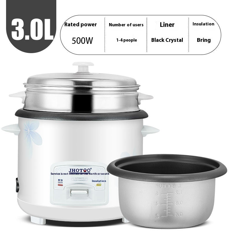 0.8gal Small Electric Rice Cooker Large Capacity Household Cooker