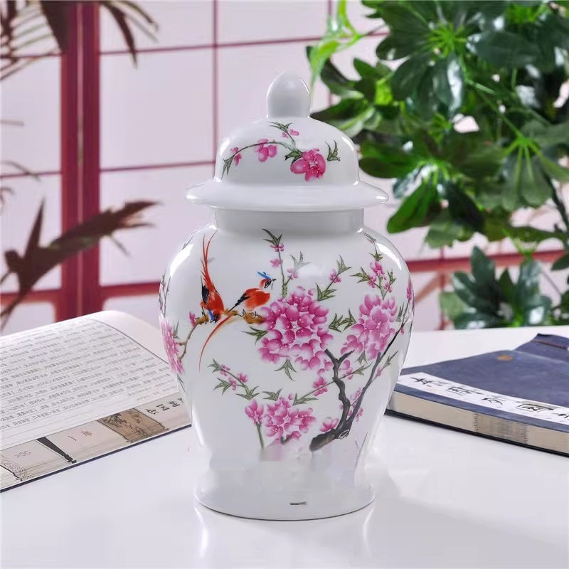 Chinese Style Decorative Porcelain Treasure And Gourd Vases