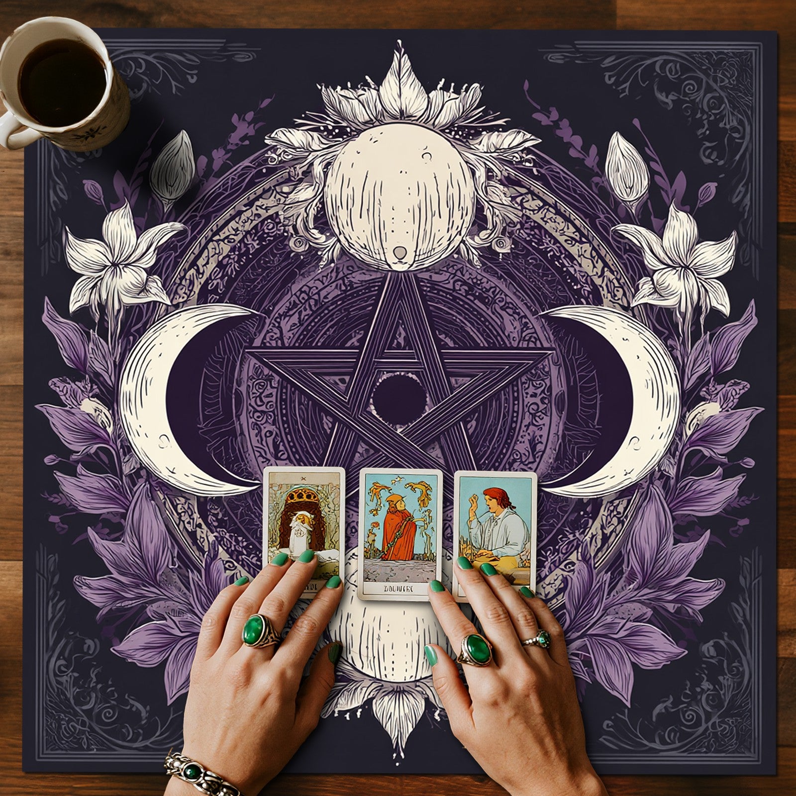 Decorative Tarot Tablecloth For Card Reading And Spiritual Use