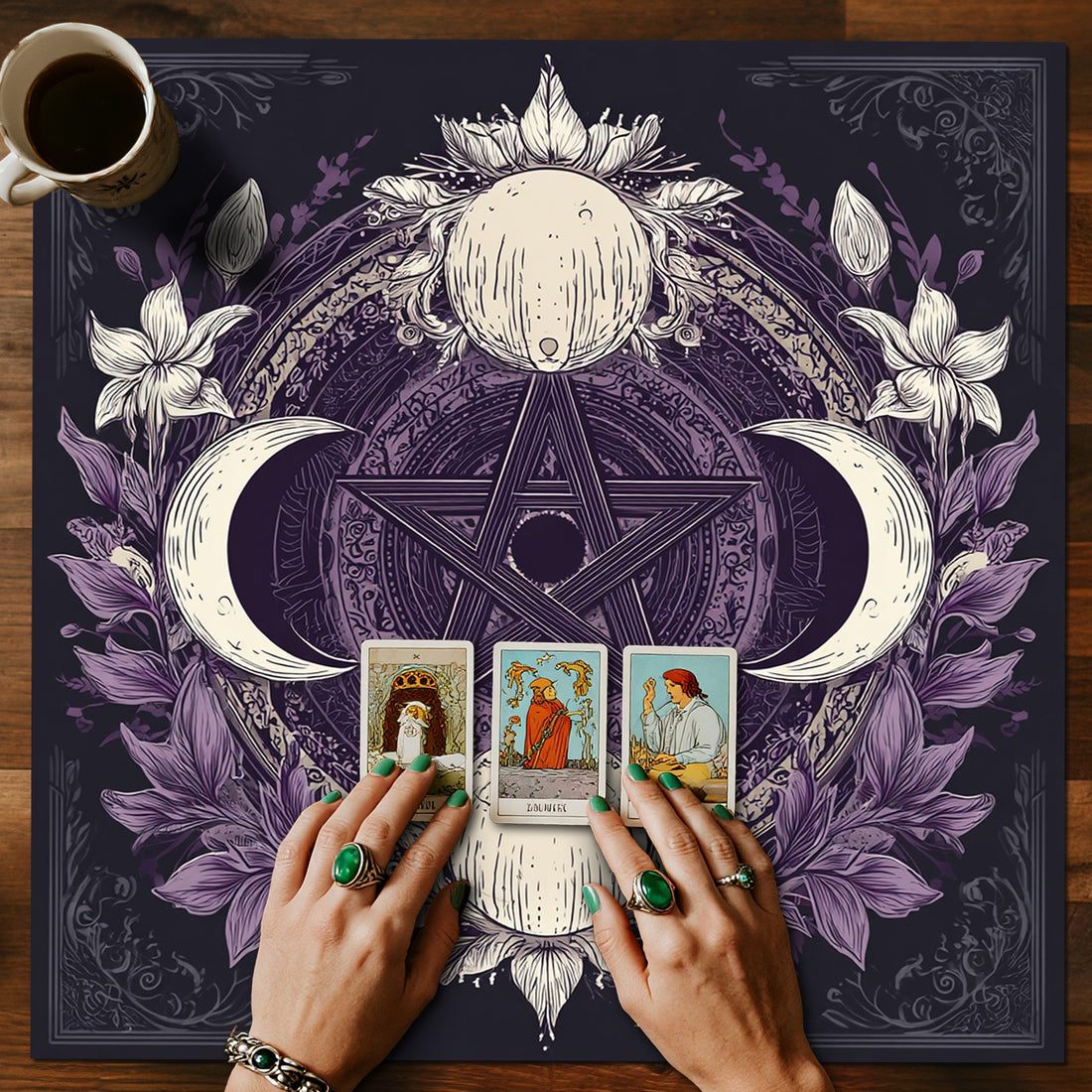 Decorative Tarot Tablecloth For Card Reading And Spiritual Use