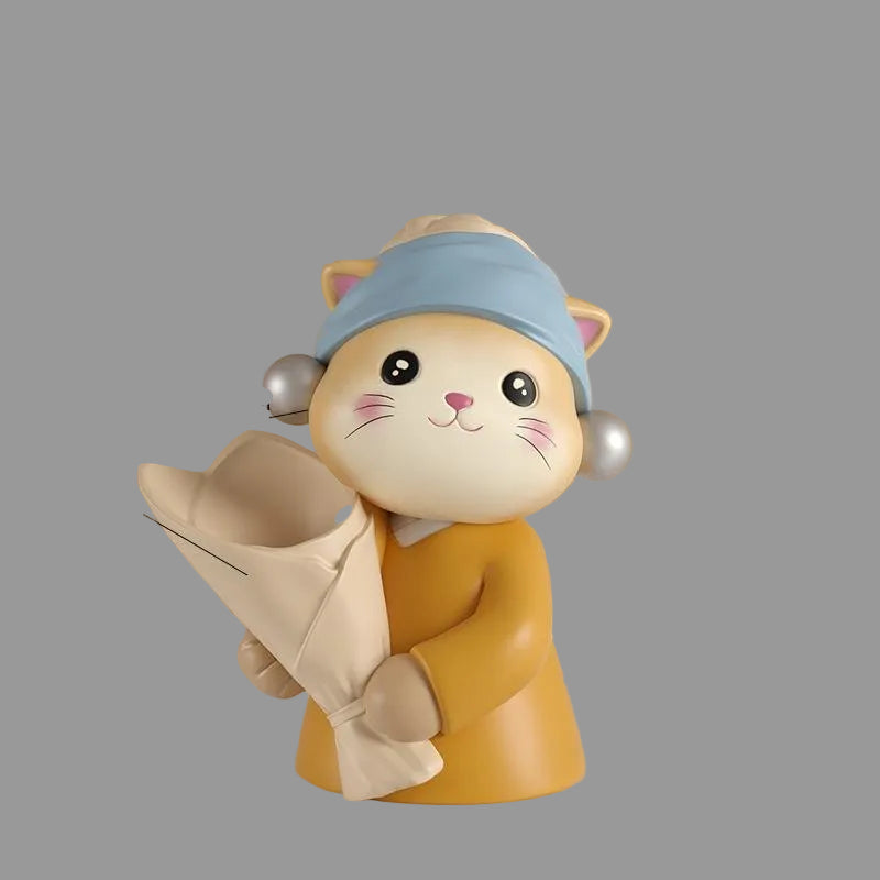 Art Cat Bouquet Vase Decoration Home Decoration