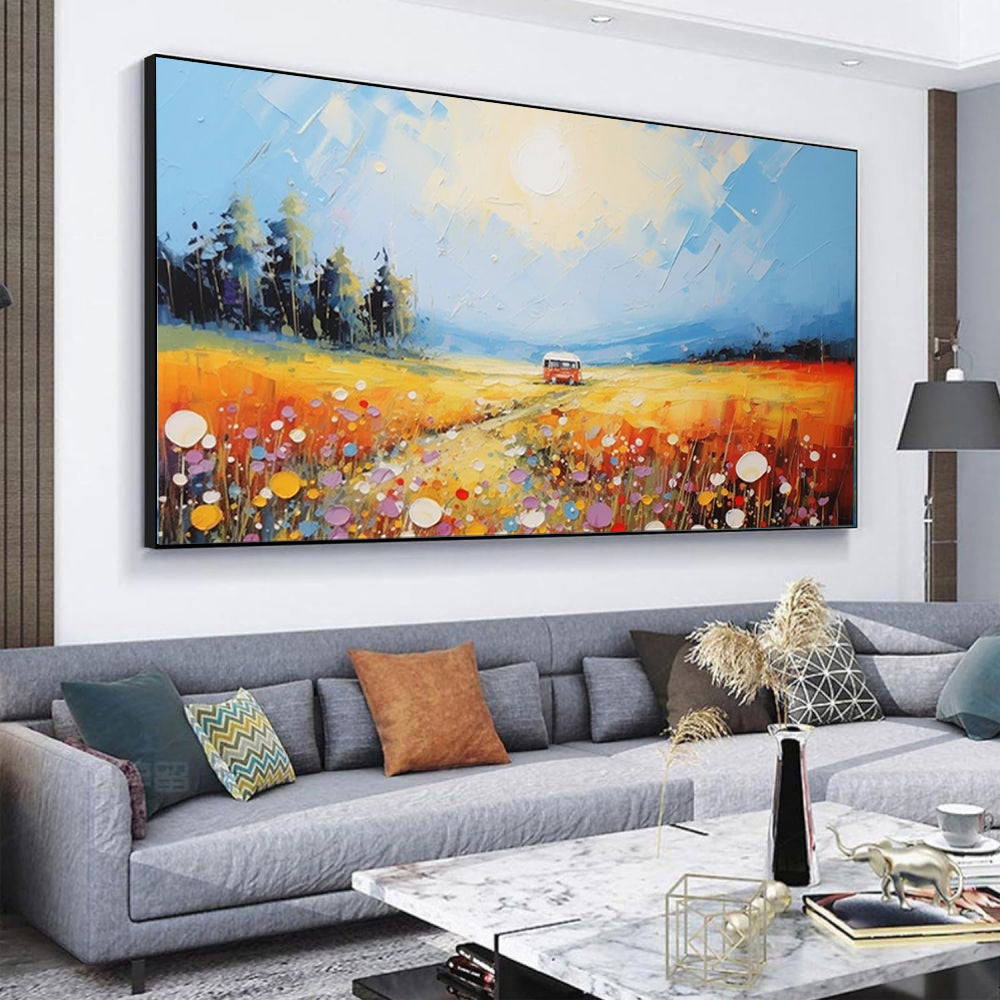 Hand-Painted Nature Scenery Oil Painting Wall Art