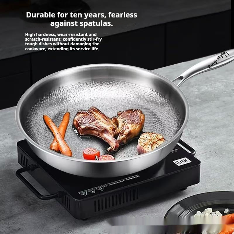 Uncoated Titanium Alloy Nonstick Steak Skillet