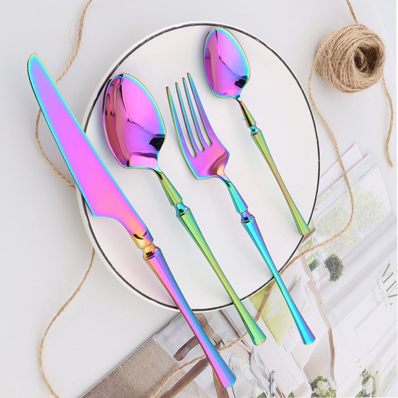Four Piece Cutlery Set With Fork Spoon And Steak Knife