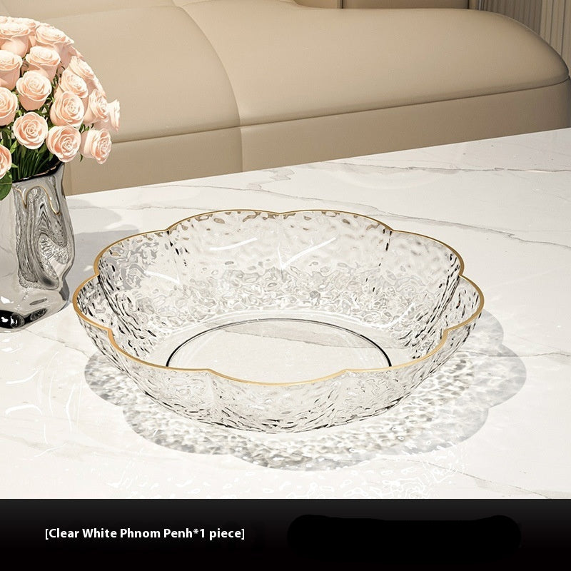PET Fruit And Snack Flower Plate Kitchen Serving Dish