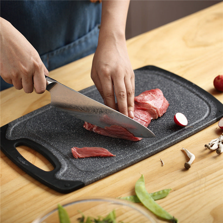 Three Piece Plastic Cutting Board Set With Hanging Design